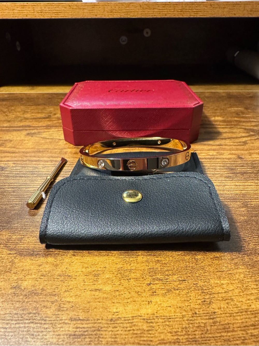 Flawless PVD bracelet, box and screwdriver. Gold Men's Bracelet - Designer Style